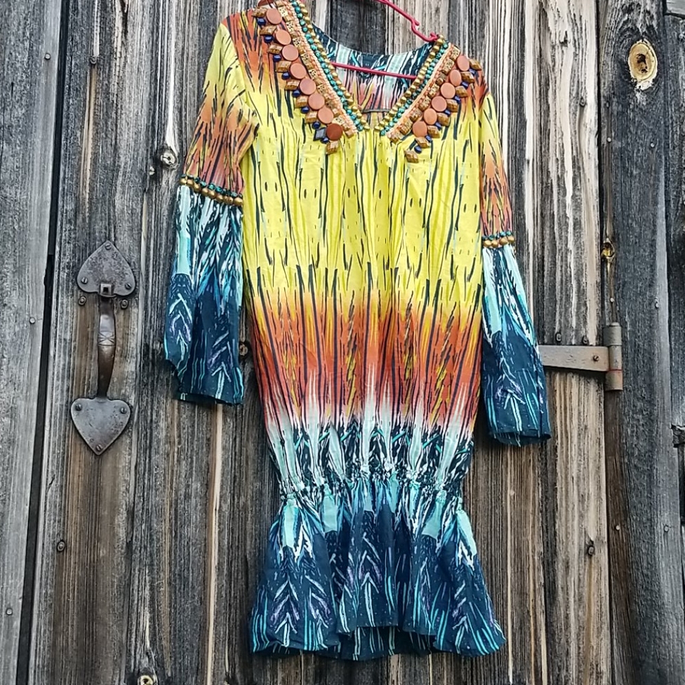 BON BON jeweled 🧜 mermaid tunic coverUP Mrs Roper